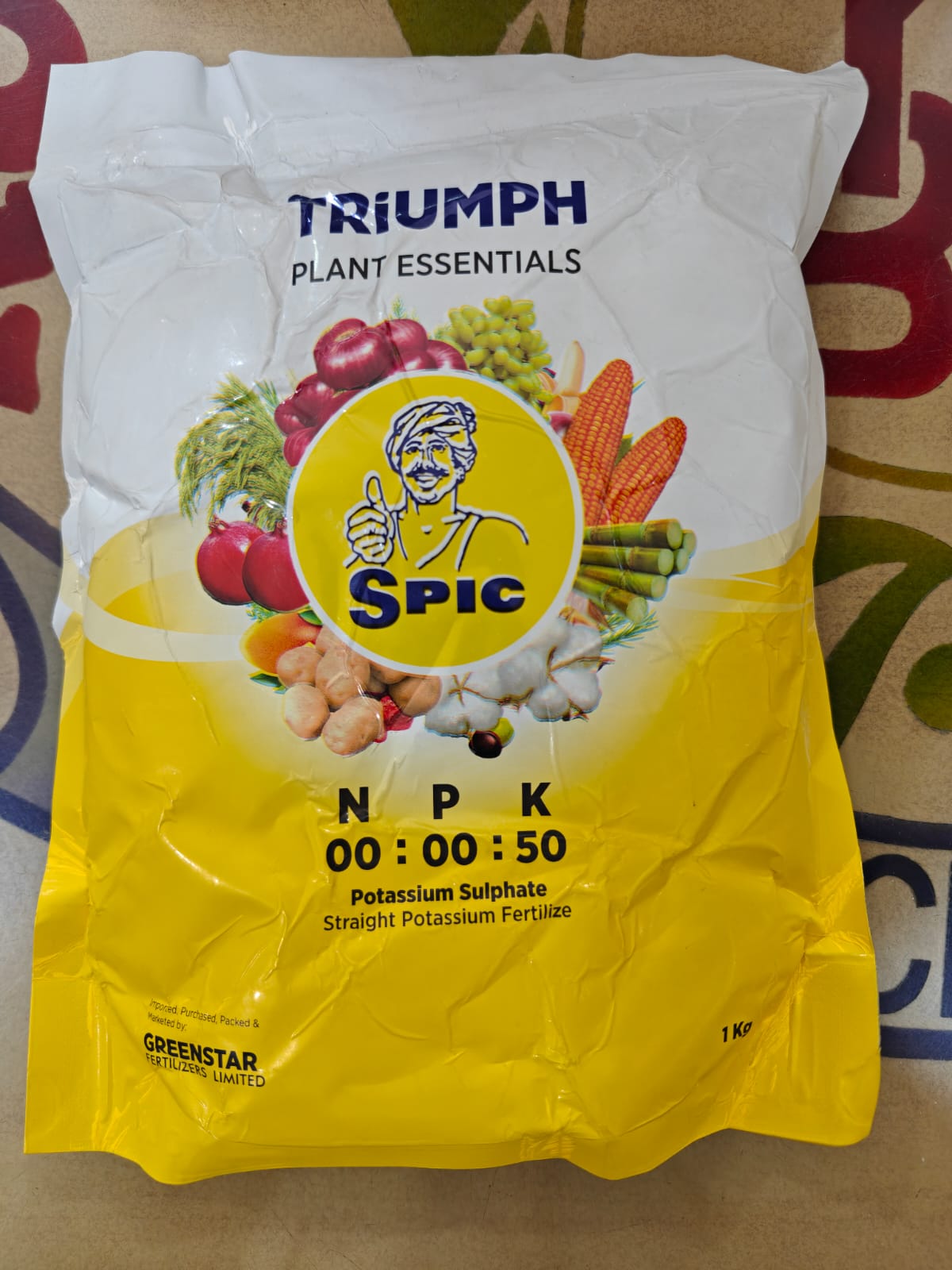 SPIC Triumph NPK 00:00:50 Water Soluble Fertilizer | 1kg | Potassium Sulphate